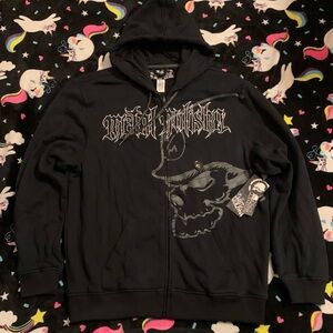 NWT Vintage Metal Mulisha Full Zip Embroidered Hoodie